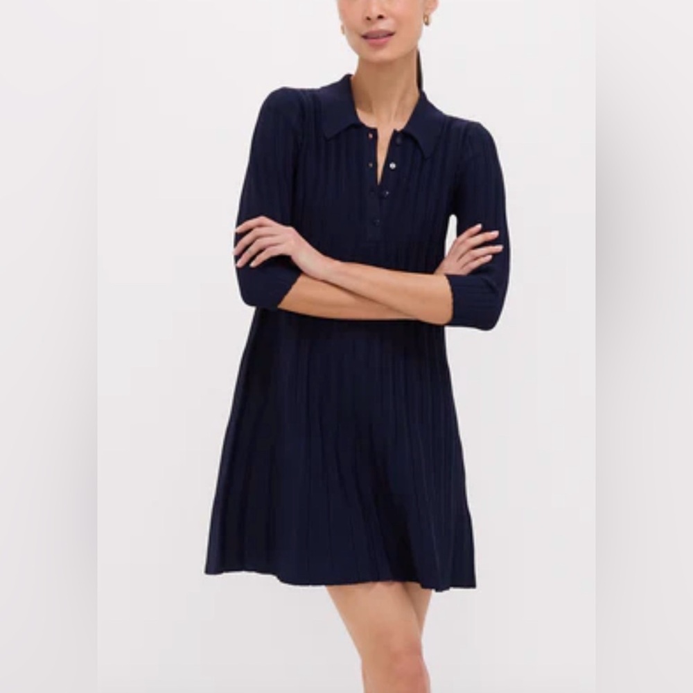 Tuckernuck Pomander Place Landry Mini Dress NWT Navy Ribbed Knit Preppy XL